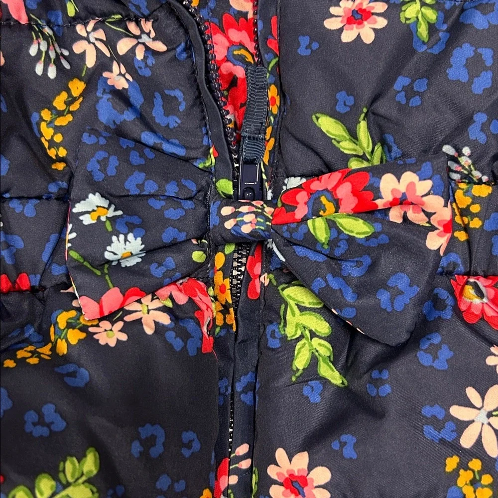 OshKosh B'gosh Navy Floral Puffer Jacket with Pink Lining